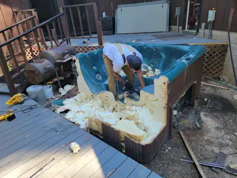 Hot Tub Cut Up for Removal