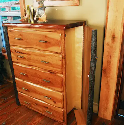 Dresser with Hidden Side Compartments