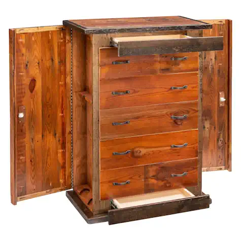 Dresser with Multiple Hidden Compartments