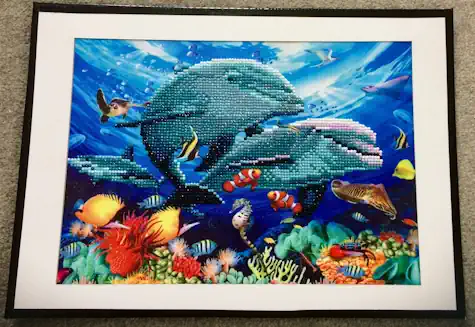 Framed and Matted Dolphins