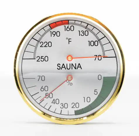 Thermometer and Hygrometer for Traditional Sauna